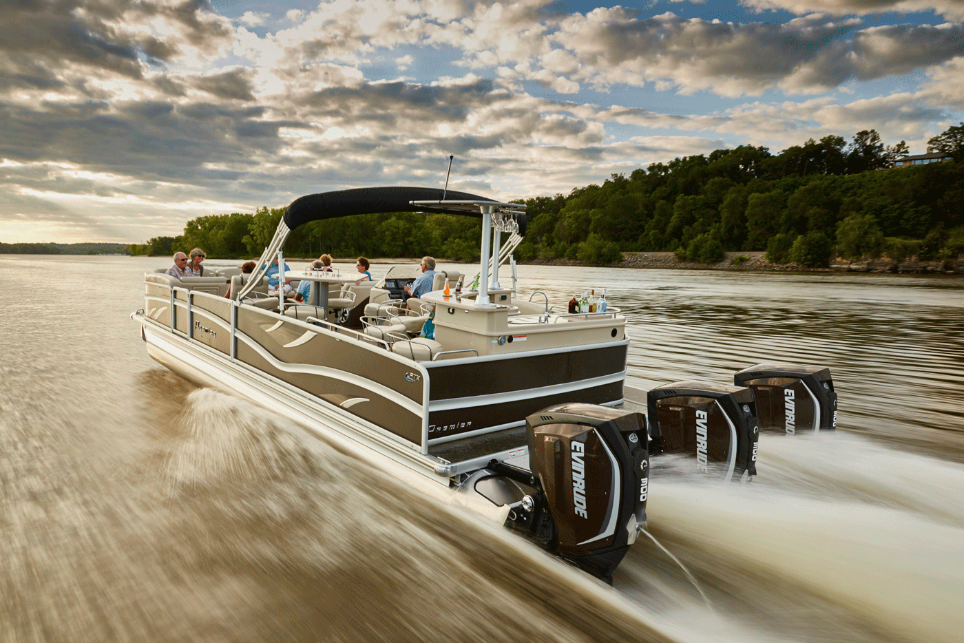 When was the last time you saw a pontoon with triple outboards on the stern? "Never," is the correct answer.
