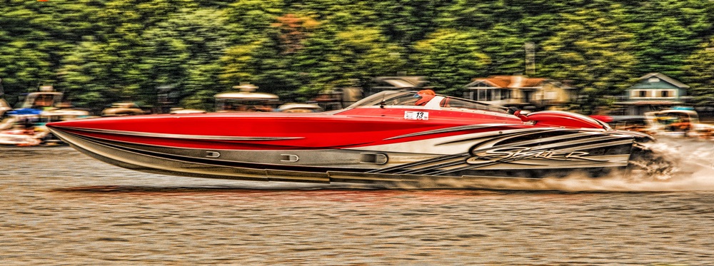 For full-size catamarans, stern-drive engines are standard.