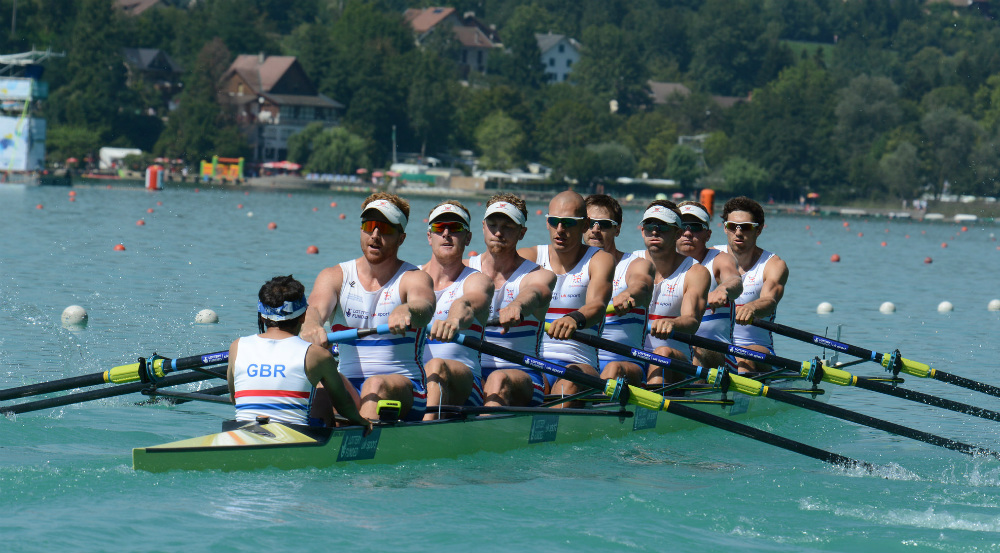 Great Britain's Men's Eight at the 2015 world championships.