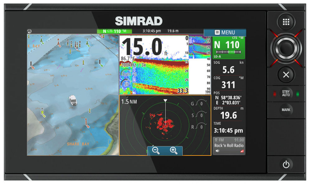 A networked MFD can display everything from chartplotter to fishfinder to radar screens.