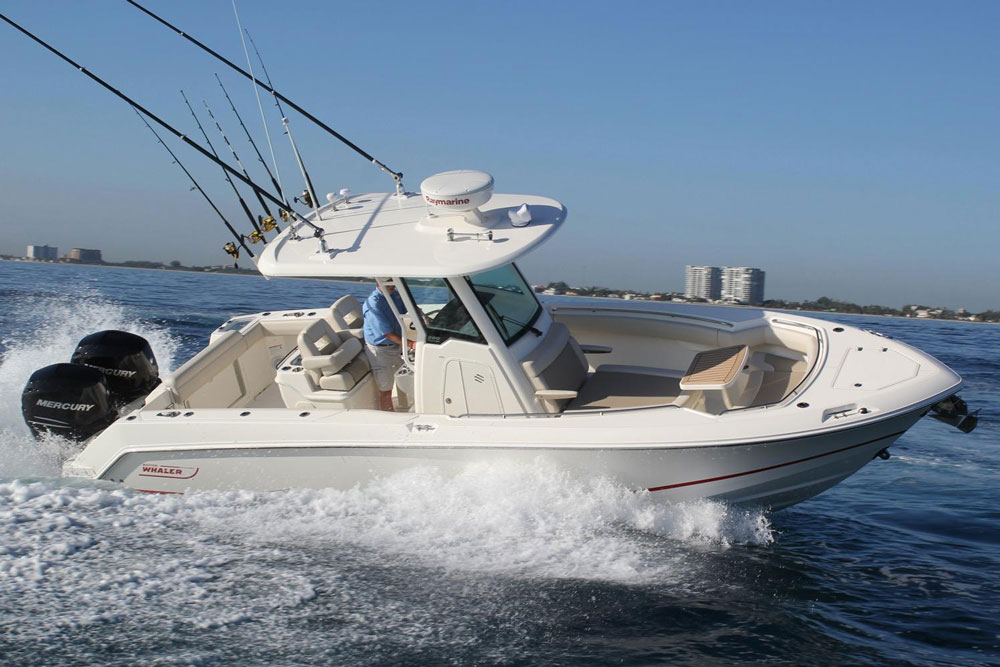 The all-new 2016 Boston Whaler 280 Outrage looks quite different from its predecessors, both inside and out.