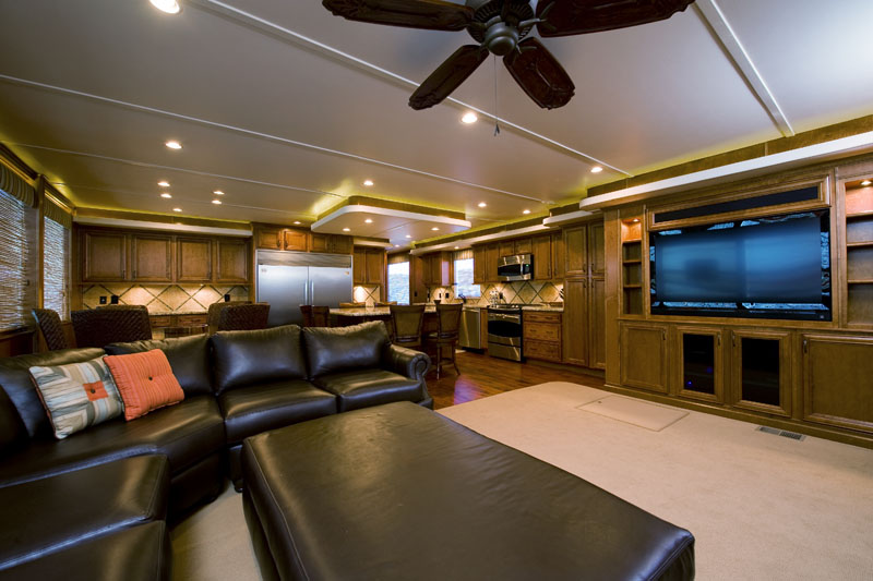 vintage houseboat interior