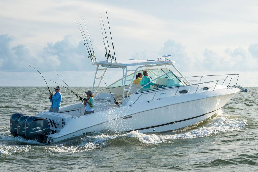 Yes, the Wellcraft 340 Coastal is a fishing boat, but it supports a substantial cuddy cabin.