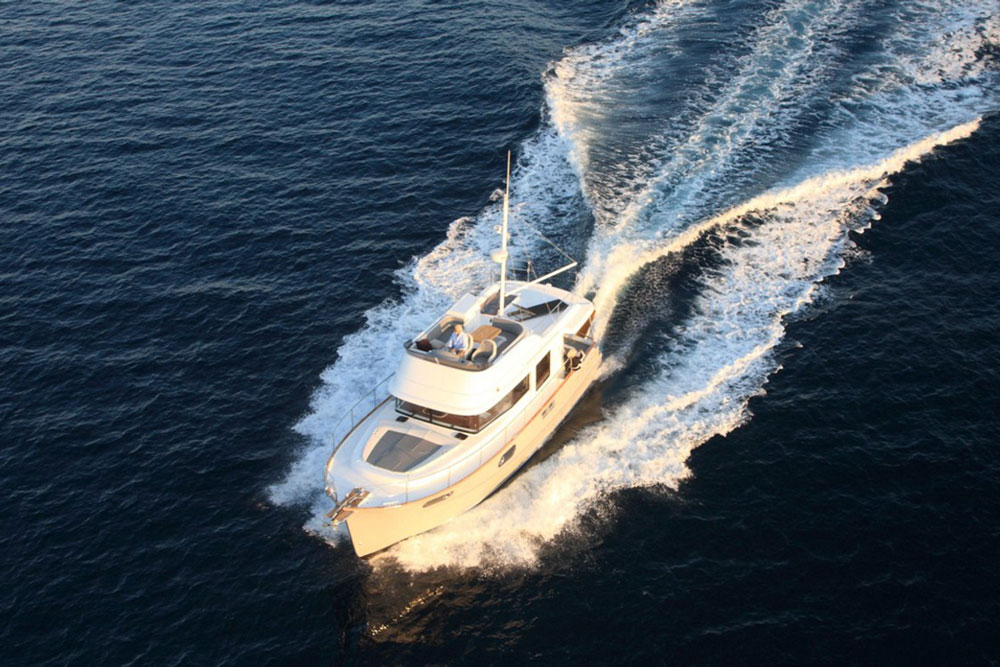 Yes, it’s a trawler. And yes, the Swift 44 can break 20 knots.