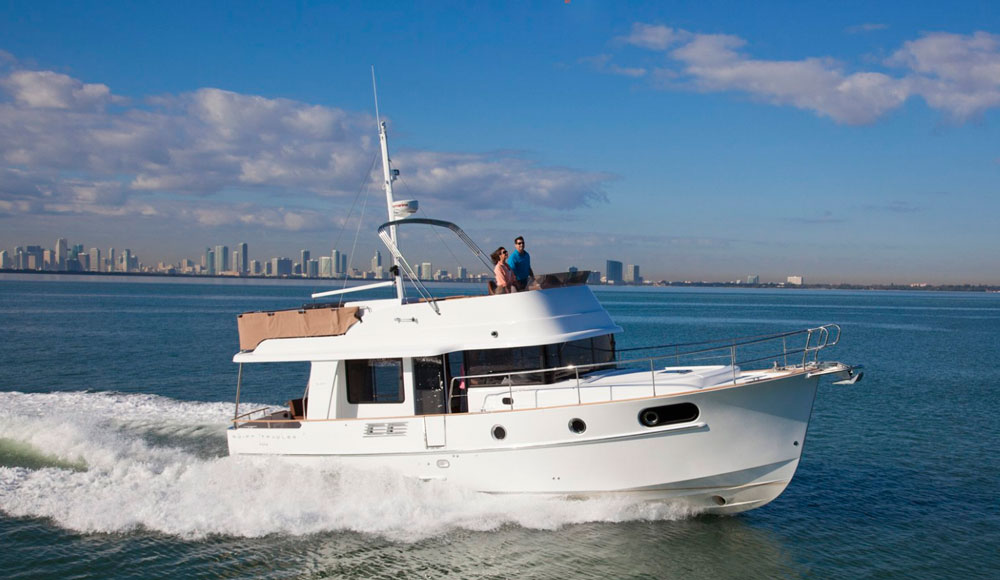 With a top-end of just over 27 MPH, the Beneteau Swift Trawler 44 is among the fastest boats in this category.