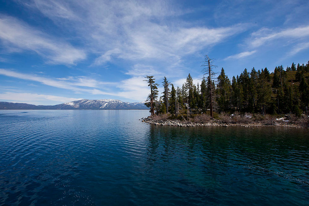 Lake Tahoe is known for its deep blue clear water, which boasts visibility of up to 75 feet. Photo by Laura Farhadi.