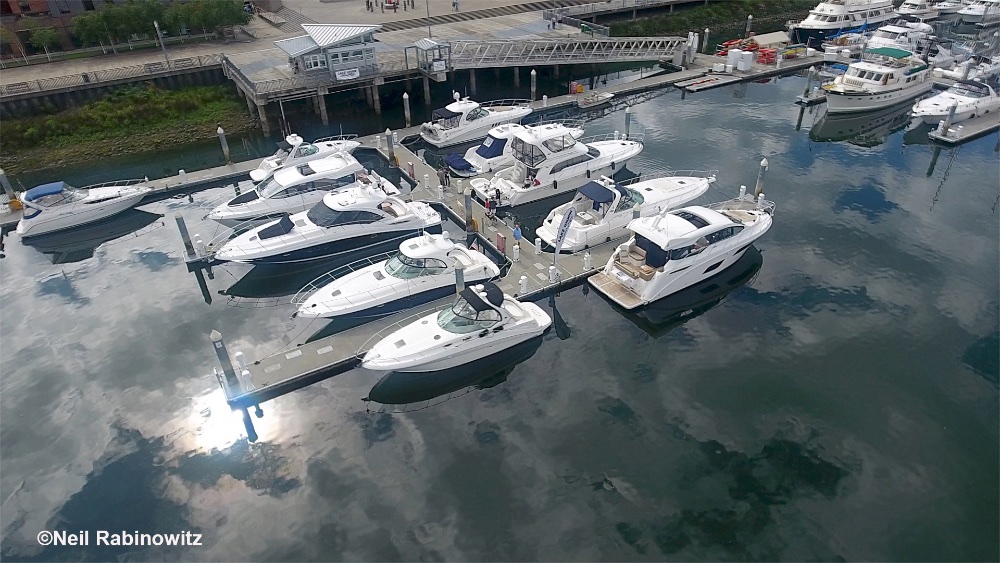 The cruising fleet landed at Dock St. Marina, Tacoma, one Saturday in June for a weekend rendezvous staged by Lake Union Sea Ray. Neil Rabinowitz photo.