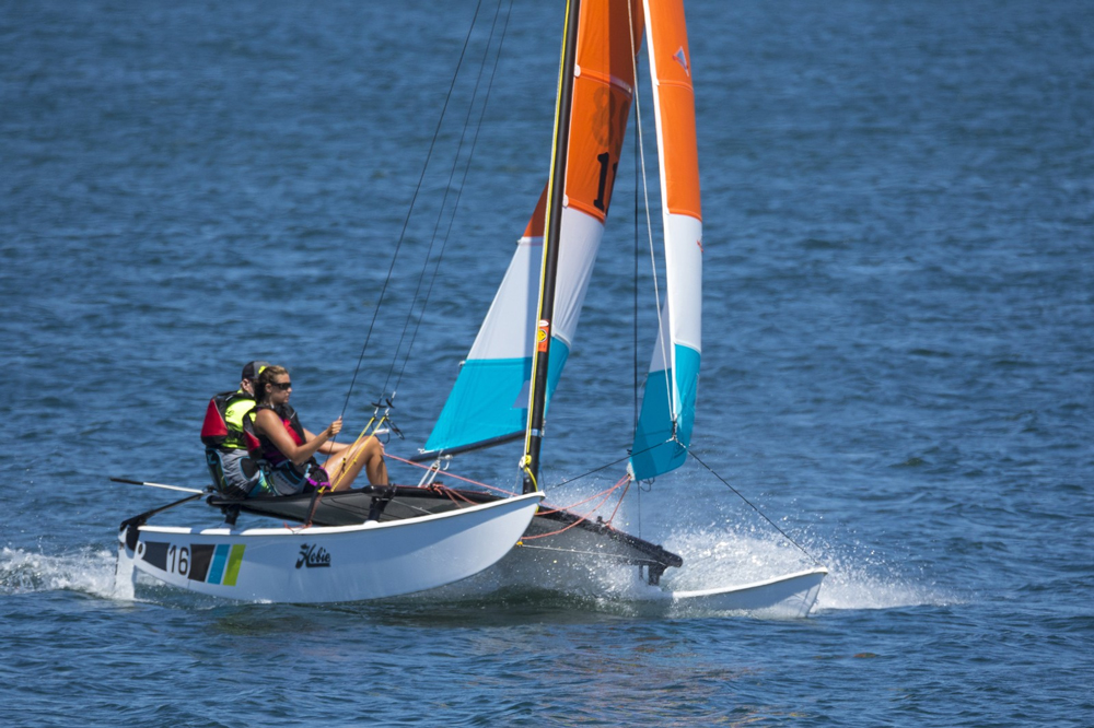 The Hobie cat is famous for fun in the sun—and in the water.