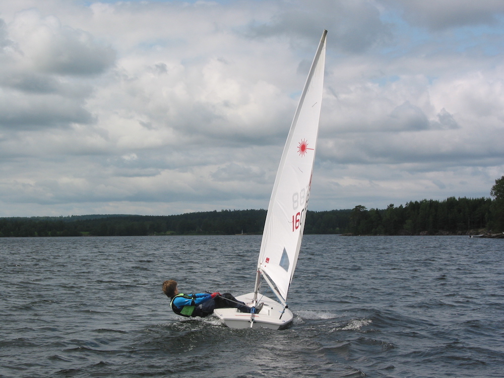 Some daysailers, like this Laser, are raced all across the nation.