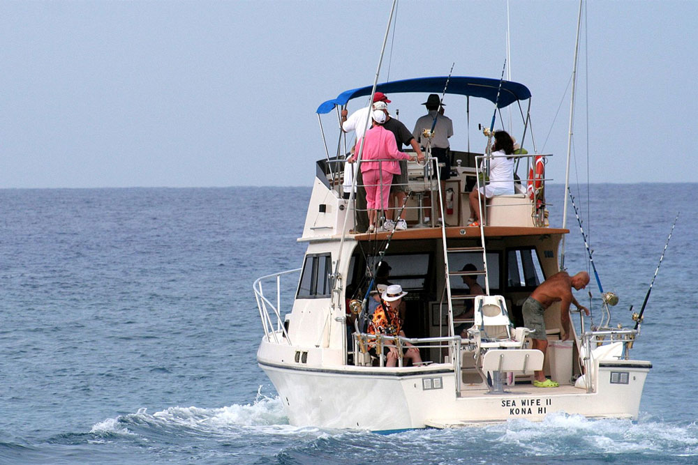 Just a hop, skip, and a jump from paradise, you’ll encounter massive blue marlin off Kailua-Kona.