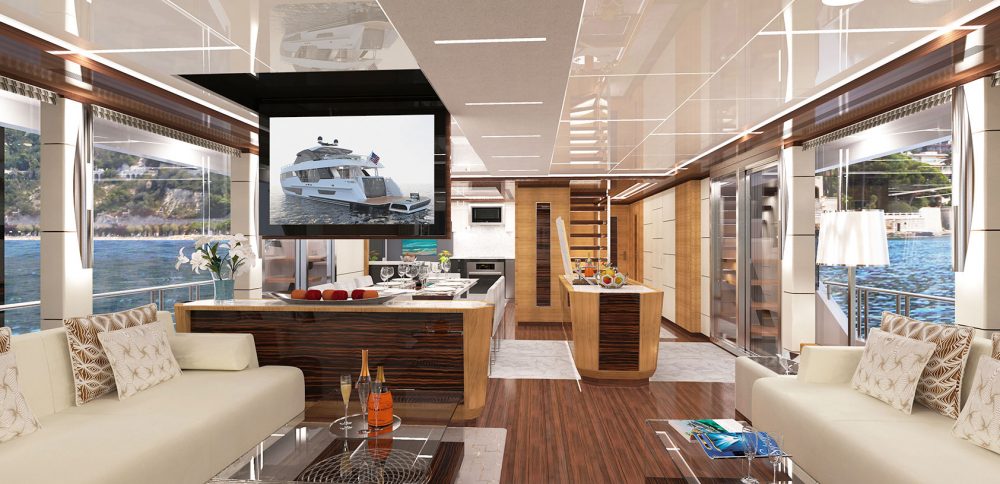 ocean alexander 90R interior